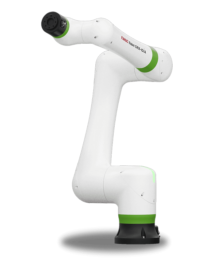 A white collaborative robot arm